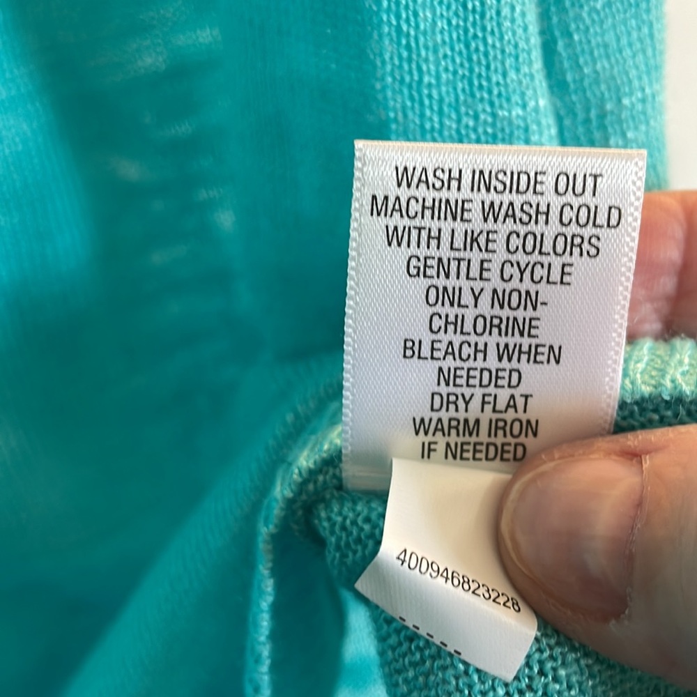 Croft & Barrow Turquoise Cardigan - Picture 7 of 9